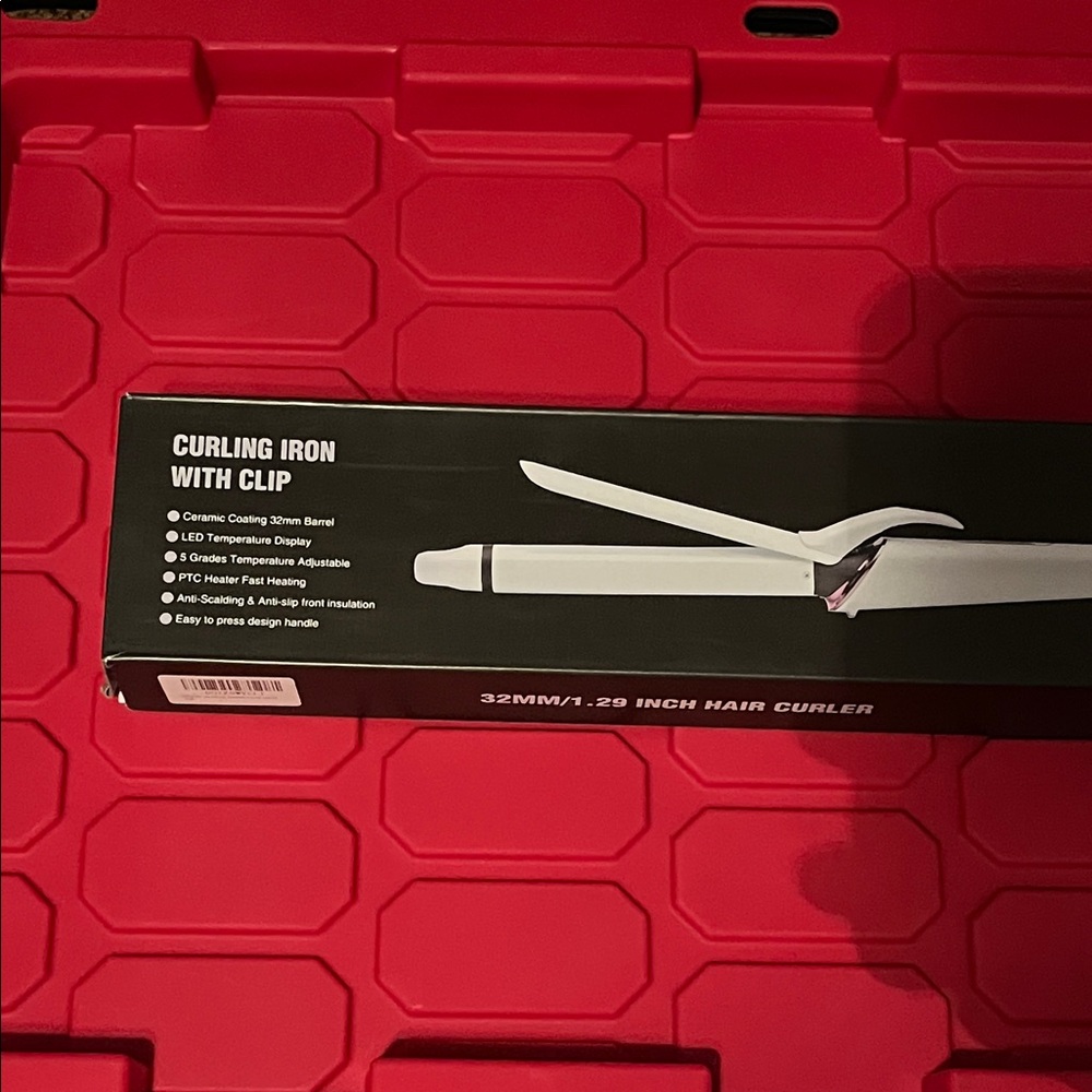 Curling Iron with Clip - Black and White